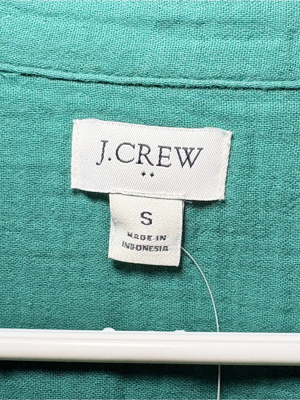J.Crew Double Gauze Button Down Shirt Green Size S NWT Back To School Flannel